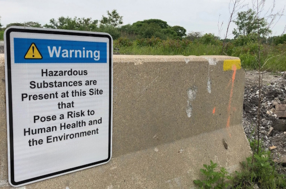 Historical waste site may prove pose a risk to the environment with a possible link to local waterways. Look at chemical compositions and associated risks